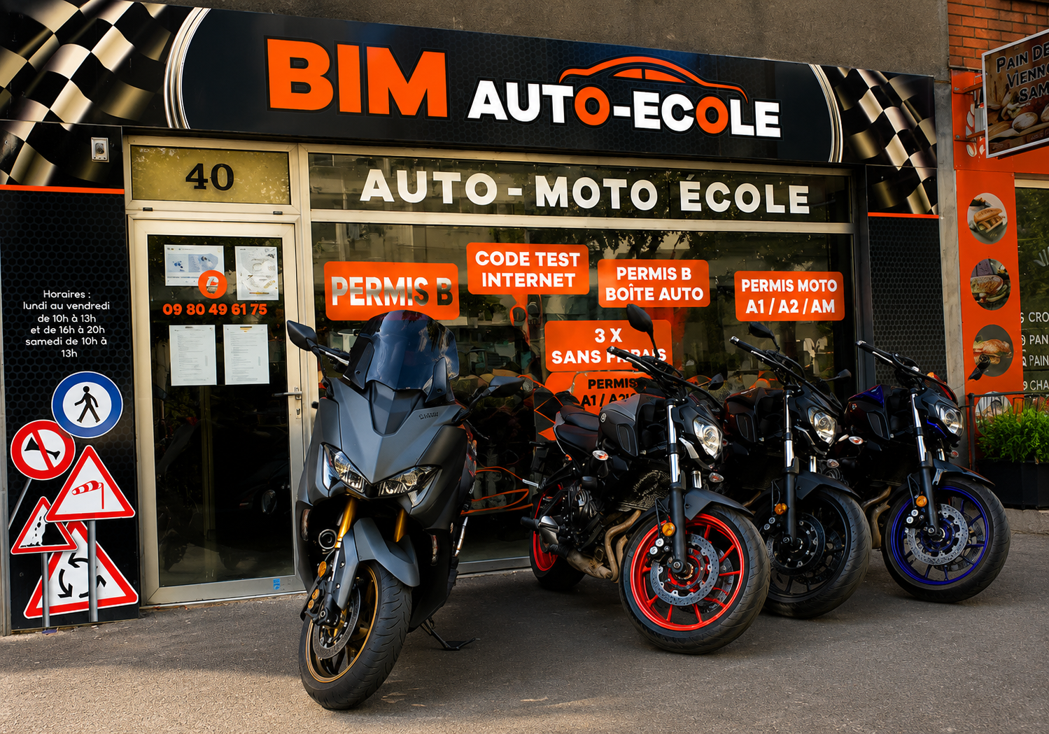 Devanture BIM Auto École Bagnolet 93170